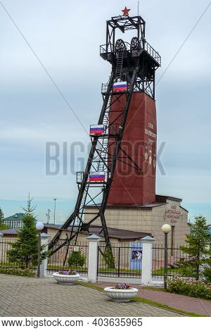 Leninsk-kuznetsky, Russia-june 21, 2020: Mine Coper On The Territory Of The Kolchuginsky Mine Museum