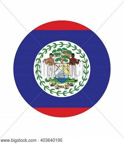 National Belize Flag, Official Colors And Proportion Correctly. National Belize Flag.