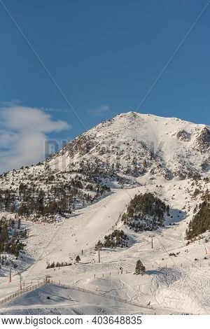 Grandvalira, Andorra: 2021 January 17: Grandvalira Ski Resort In Grau Roig Andorra In Time Of Covid1