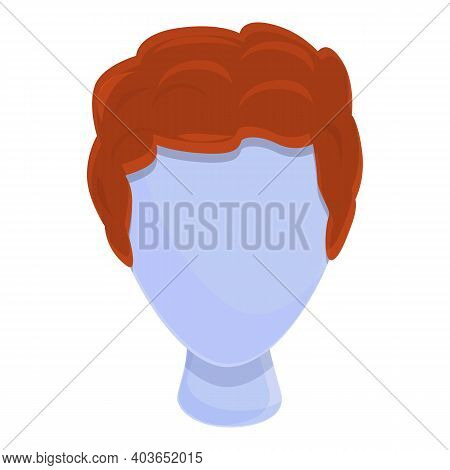 Ginger Wig Icon. Cartoon Of Ginger Wig Vector Icon For Web Design Isolated On White Background