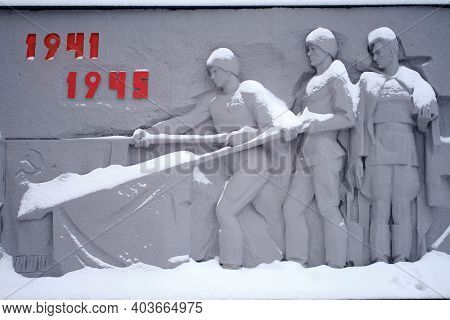 Monument To Soldiers Of The Second World War 1941-1945- Moscow, Russia, January 06, 2021