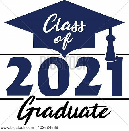 Blue Class Of 2021 Graduation Graphic Design Banner
