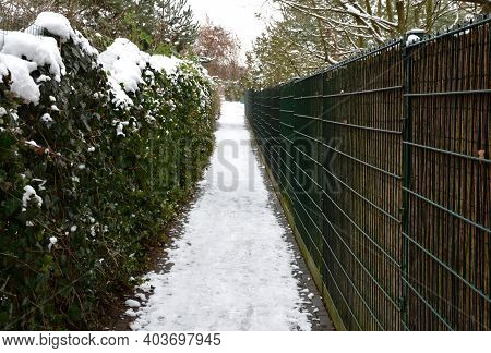 The Narrow Passage Between The Two Fences Is Especially Dangerous For Girls. There Is Not Much Leaka