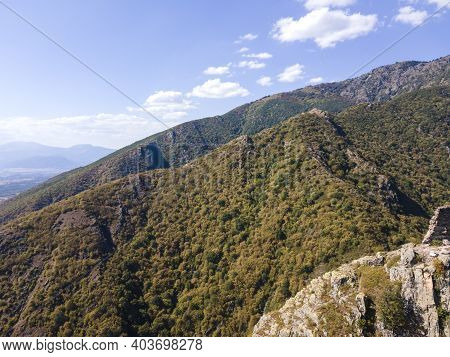 Aerial View Of Ruins Of Anevsko Kale Fortress Near Town Of Sopot, Plovdiv Region, Bulgaria