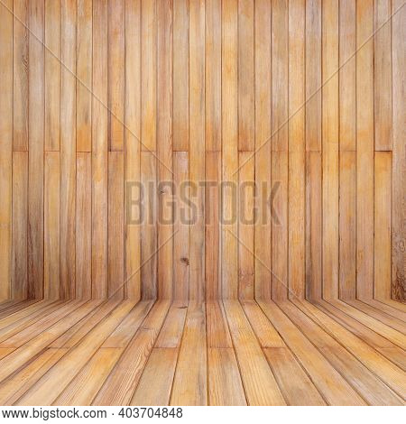 Wooden Perspective Background And Textute With Copy Space
