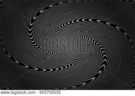 Abstract Vortex Circular Movement Illusion. Vector Art.