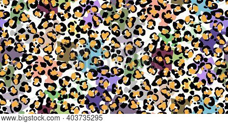 Seamles Faux Leopard Trendy Skin Pattern. Abstract Animal Print. Leo Animal Splat. Make Cheetah Prin