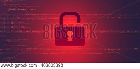 Abstract Technology Binary Code Dark Red Background