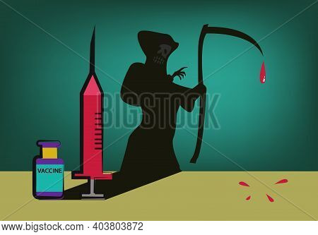 The Danger Of Untested Or Rushed Vaccine To Fight Infectious Diseases Or Viruses Concept. Editable C