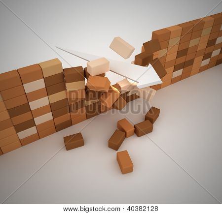 Ødelagte mur