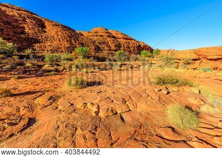 The Scenic Sandstone Domes Called The Lost City At Start Of Kings Canyon Rim In Watarrka National Pa