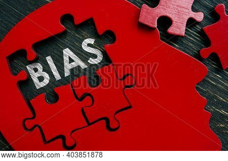 Bias Word In The Brain From Puzzle.
