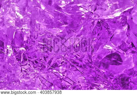 Isolated Marco Of A Purple Quartz Herkimer Diamond Structure