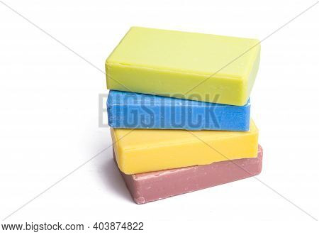 French Aromatic Soap Isolated On White Background