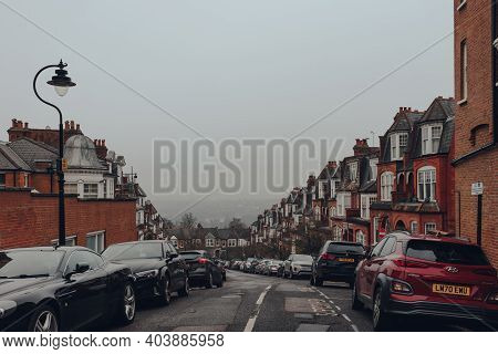 London, Uk - January 01, 2021: London Skyline Seen From Muswell Hill, A Suburban Area Of North Londo