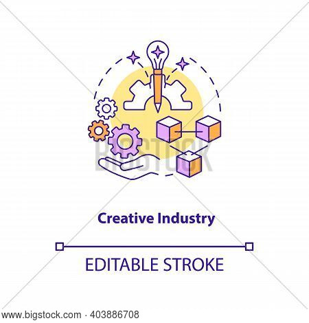 Creative Industry Concept Icon. Game Design Industry Benefits. Exploitation Of Knowledge. Perspectiv