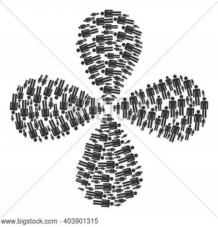 Man Figure Explosion Flower Shape. Object Centrifugal Explosion Done From Oriented Man Figure Items.