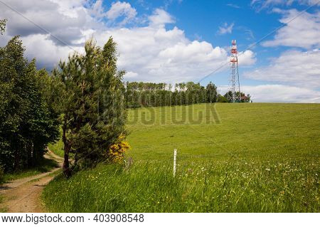 Communication Tower And Lookout Tower In Meadows.
