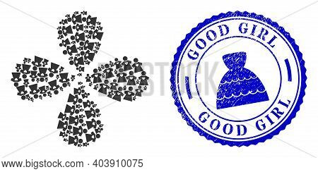 Girlfriend Centrifugal Flower Cluster, And Blue Round Good Girl Rough Stamp Imitation With Icon Insi