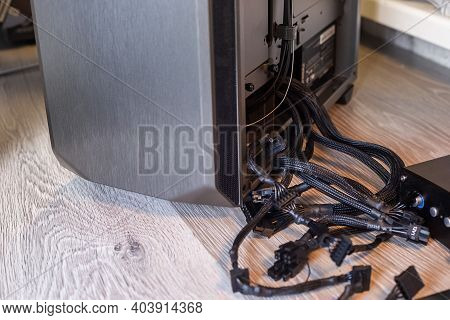 Moscow, Russia - 25 Dec 2020: DDR4 RAM modules in their original packaging on a black table