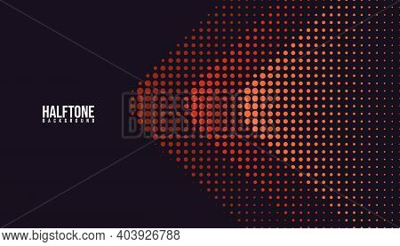 Abstract Halftone Background Design. Usable For Banner, Poster, Background, Web, Presentation, Visua