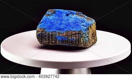 Cobalt On Ore, Blue Pigment On Rock. Used As A Dye Throughout The World Industry. Ore On Electronic 