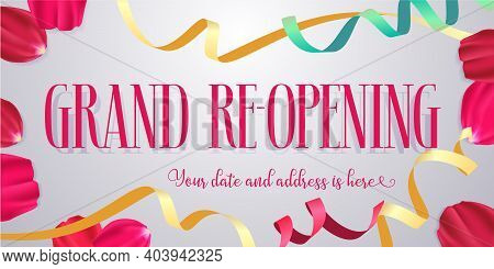Grand Opening Or Re Opening Vector Illustration, Background