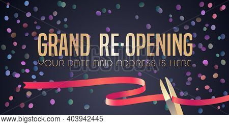 Grand Opening Or Re Opening Vector Background
