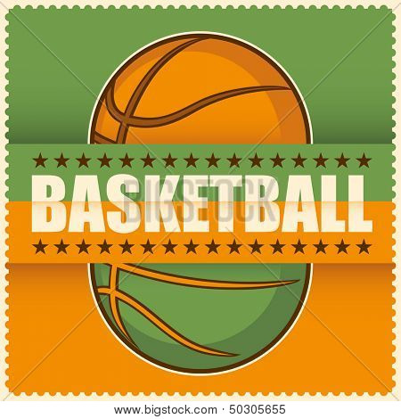Basketball poster. Vector illustration.