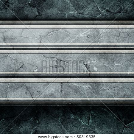 Metal grunge plates (industrial construction template)