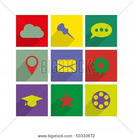 Flat web icons