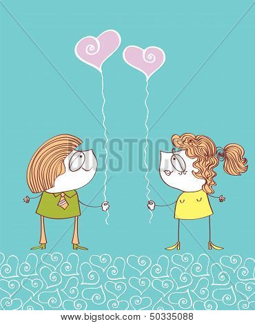 Valentin's Day Postcard.love Background