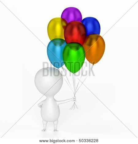 Character And Balloons