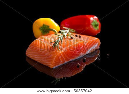 Raw Salmon.