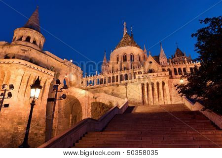 Stairs Of Fisherman's Bastion In Budapest