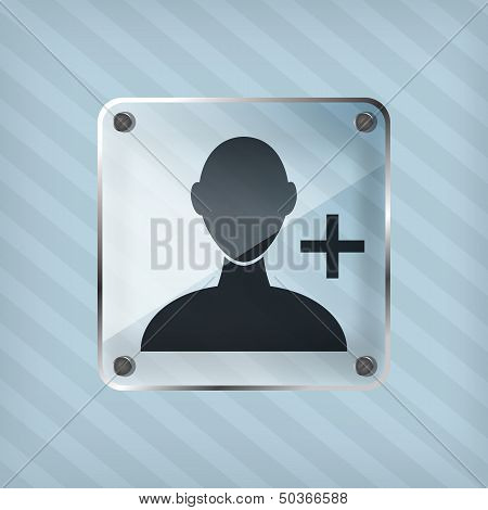 Transparency Add Friend Icon On The Striped Background
