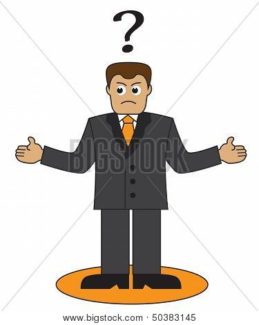 office worker in doubt
