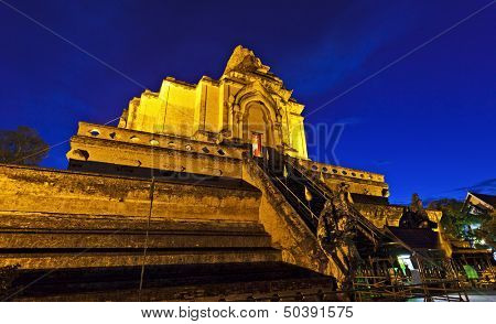 chedi luang temple in chiang mai,thailand