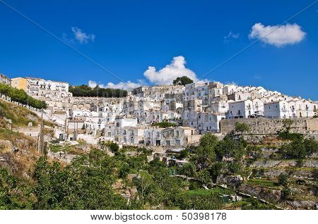 Panoramic view of Monte Sant'Angelo. Puglia. Italy.