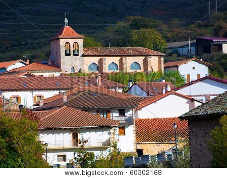 Oroz Betelu village in Navarra Pyrenees of Spain