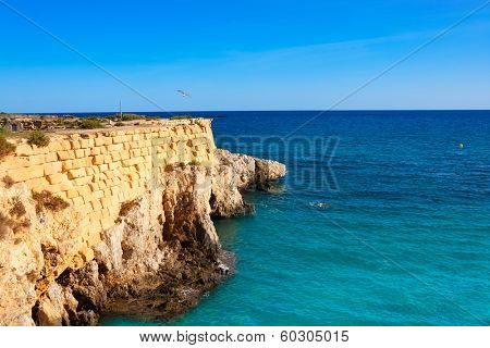 tabarca island alicante mediterranean blue sea in spain