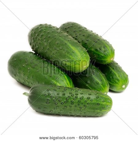 Cucumbers Isolated On White Background