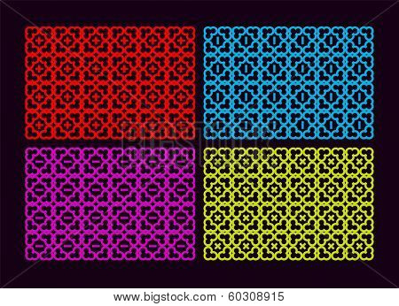 Colorful Set With A Four Pattern.