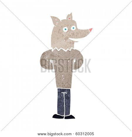 cartoon wolf man