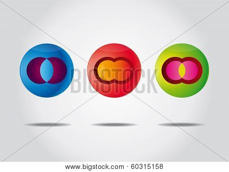 Colorful Set With Creative Design.