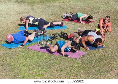 Adults Exercising Outdoors