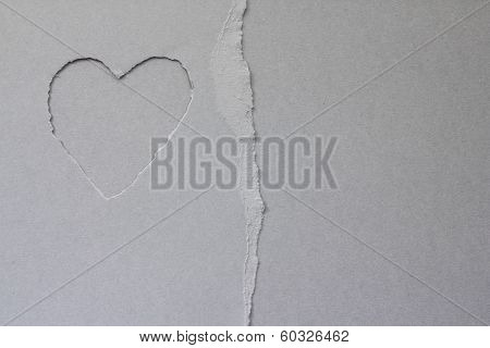 Torn Heart In Paper