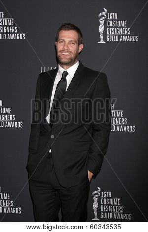 LOS ANGELES - FEB 22:  Geoff Stults at the 16th Annual Costume Designer Guild Awards at Beverly Hilton Hotel on February 22, 2014 in Beverly Hills, CA