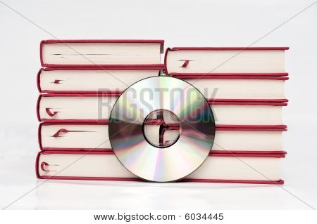 Stoh knih a Cd