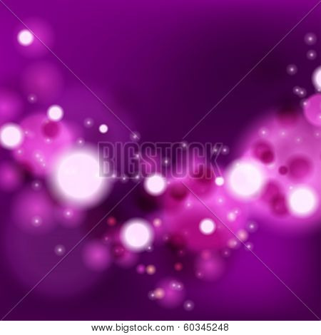 Lights on magenta background bokeh effect.